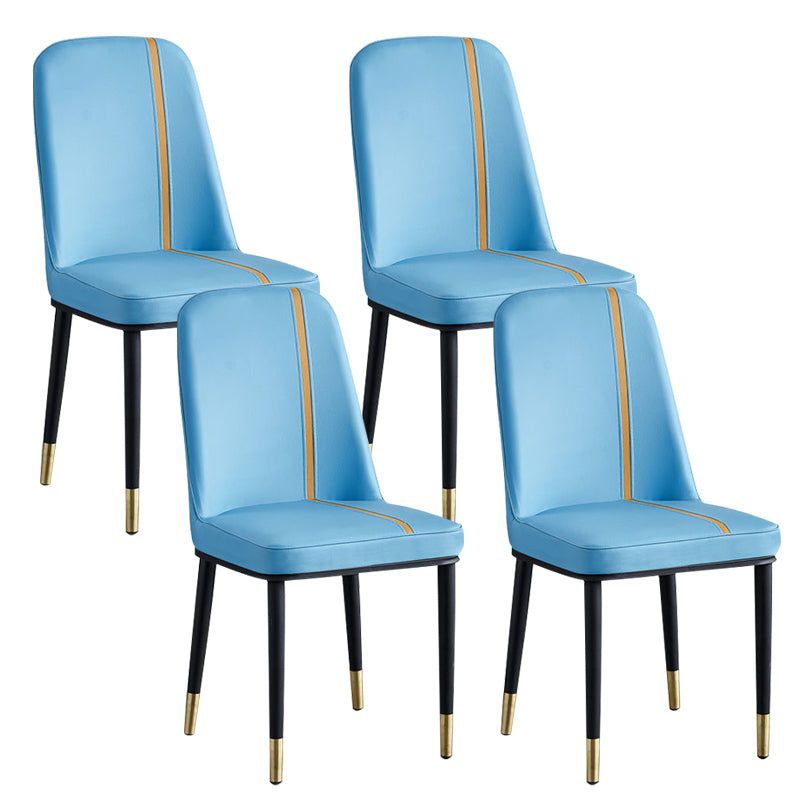 Faux Leather Dining Chairs Parsons Armless Dining Side Chair