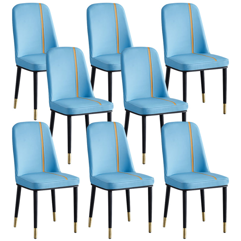 Faux Leather Dining Chairs Parsons Armless Dining Side Chair