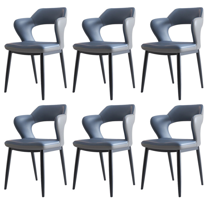 Metal Modern Style Side Chair Open Back Dining Side Chair Set