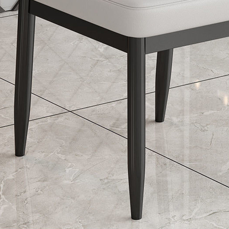 Leather Dining Chair Upholstered Home Dining Armless Side Chair