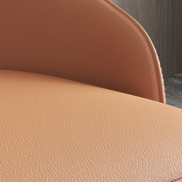 Faux Leather Modern Dining Chairs Parsons Arm Chair for Dining Room