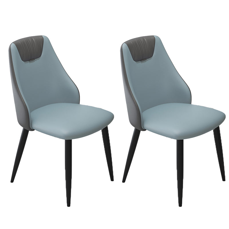 Faux Leather Industrial Chair Parsons Arm Chair for Dining Room