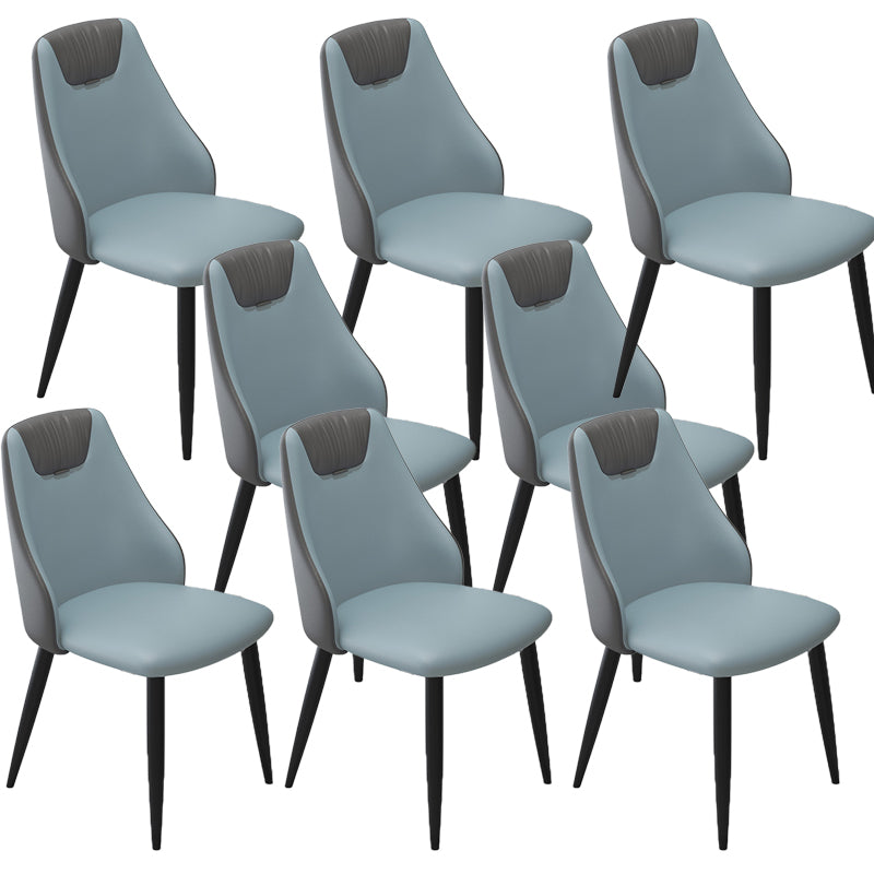 Faux Leather Industrial Chair Parsons Arm Chair for Dining Room