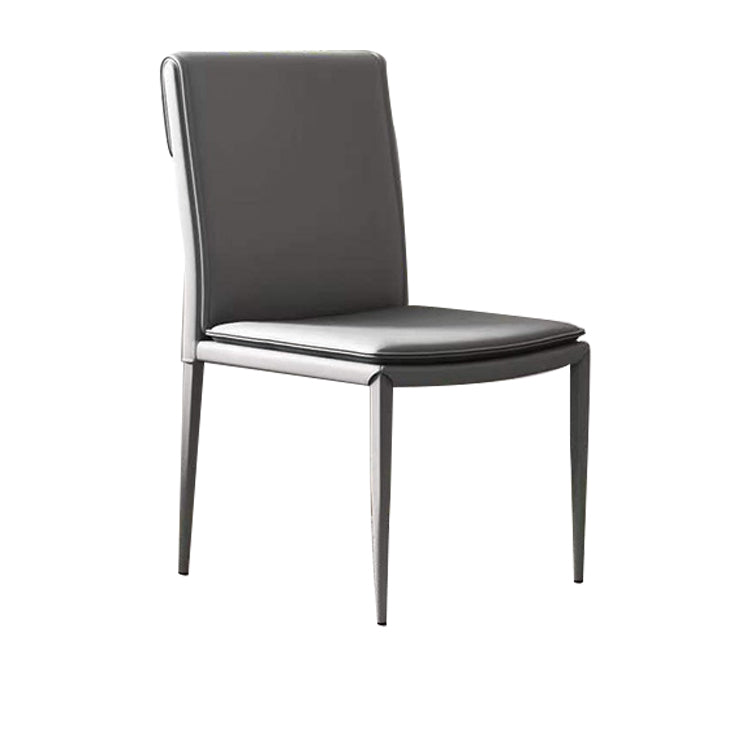 Kitchen Armless Metal Dining Chairs Home Side Chair with Upholstered