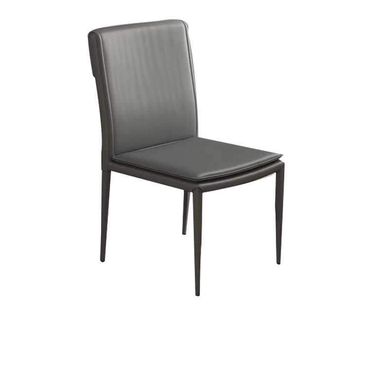 Kitchen Armless Metal Dining Chairs Home Side Chair with Upholstered
