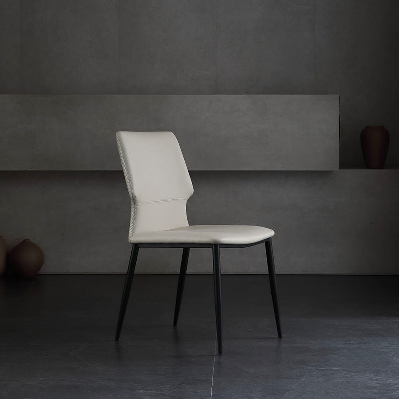 Industrial Wingback Dining Side Chair Dining Room Indoor Armless Chair