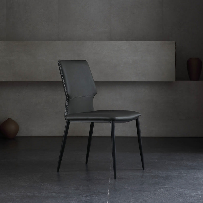 Industrial Wingback Dining Side Chair Dining Room Indoor Armless Chair