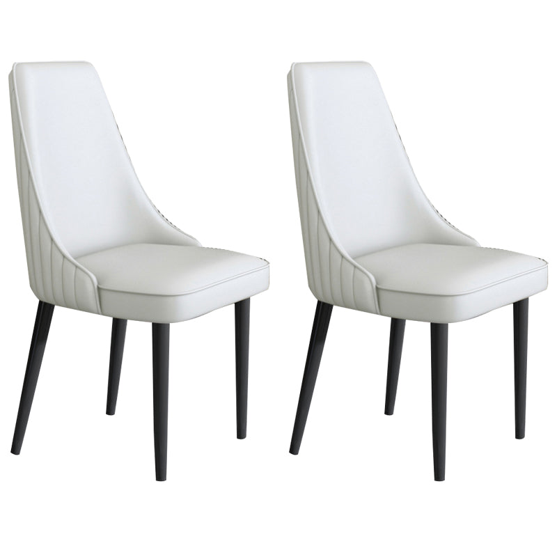 Faux Leather Dining Chair Parsons Home Arm Dining Side Chair