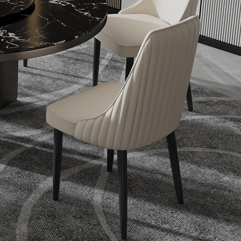 Faux Leather Dining Chair Parsons Home Arm Dining Side Chair