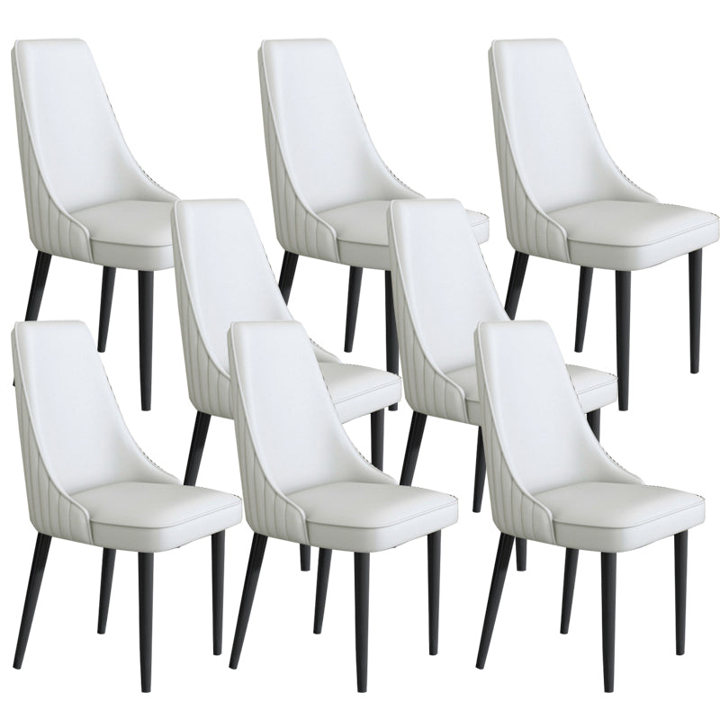 Faux Leather Dining Chair Parsons Home Arm Dining Side Chair