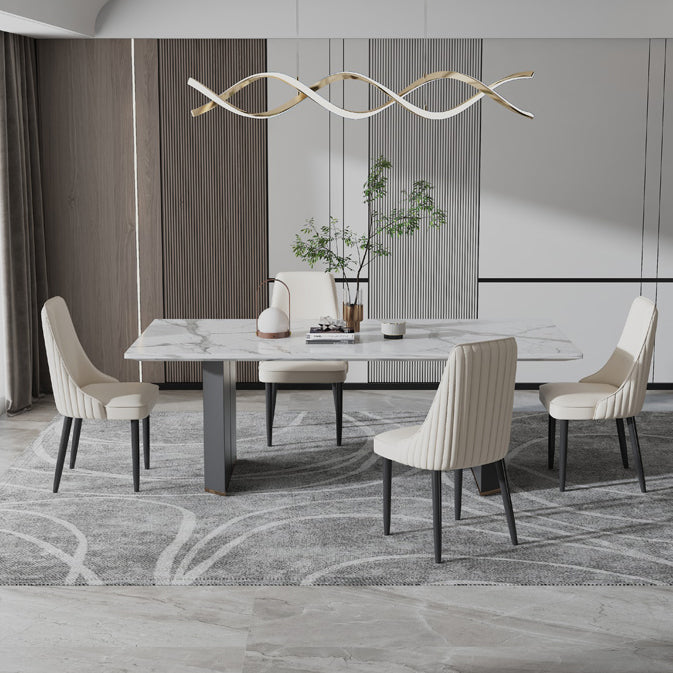 Faux Leather Dining Chair Parsons Home Arm Dining Side Chair