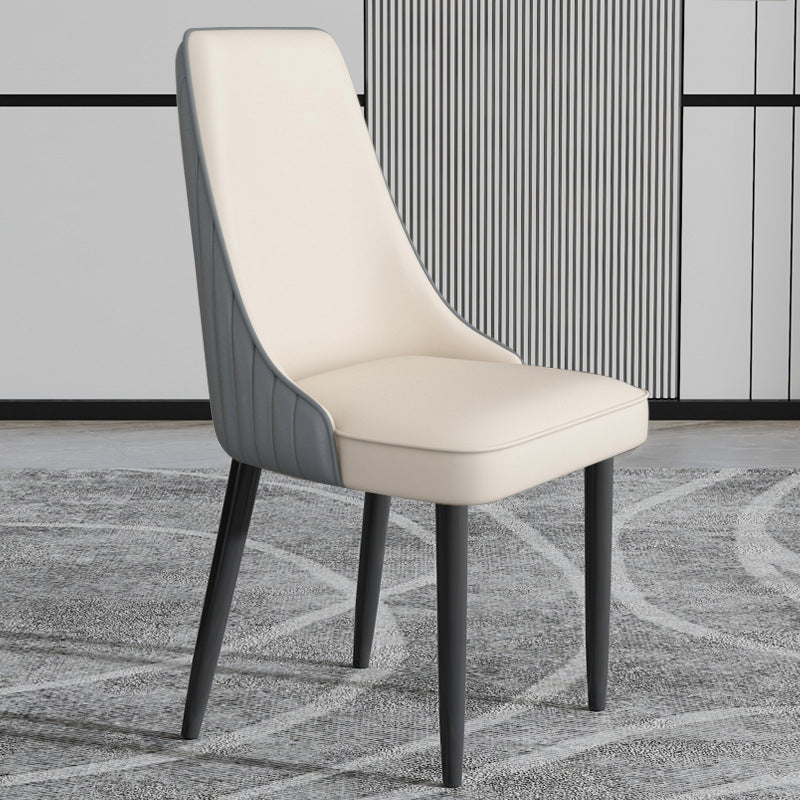 Faux Leather Dining Chair Parsons Home Arm Dining Side Chair