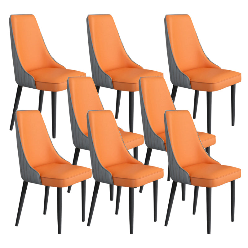 Faux Leather Dining Chair Parsons Home Arm Dining Side Chair