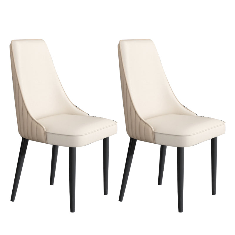 Faux Leather Dining Chair Parsons Home Arm Dining Side Chair