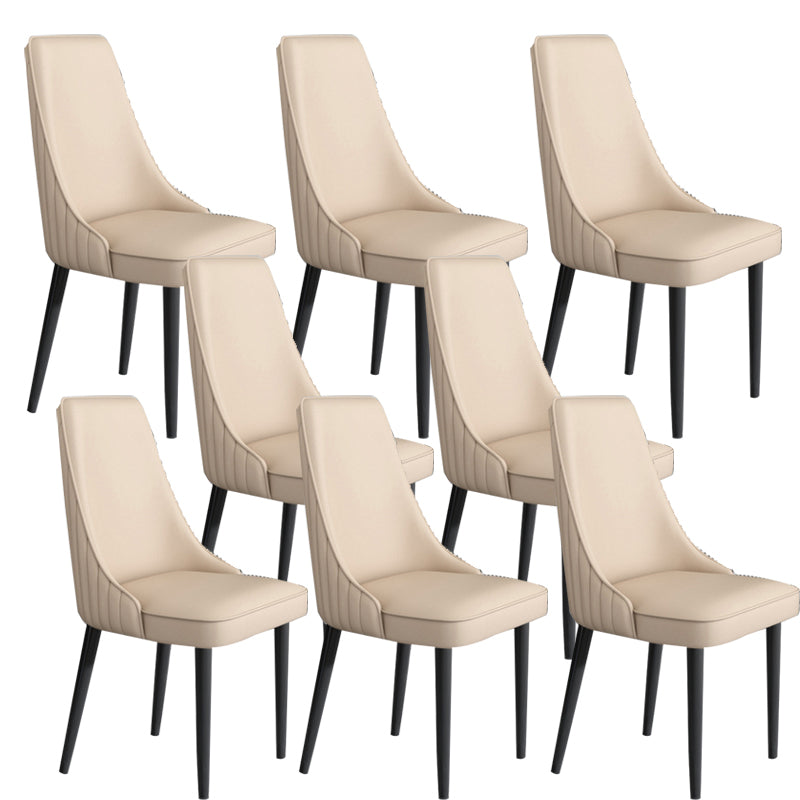 Faux Leather Dining Chair Parsons Home Arm Dining Side Chair