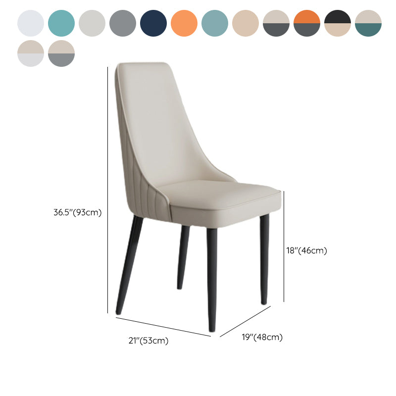 Faux Leather Dining Chair Parsons Home Arm Dining Side Chair