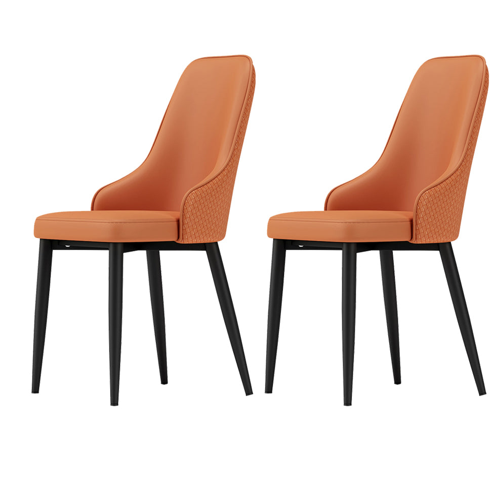 Faux Leather Dining Chair Industrial Style Parsons Side Chair