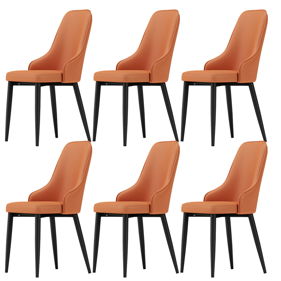 Faux Leather Dining Chair Industrial Style Parsons Side Chair