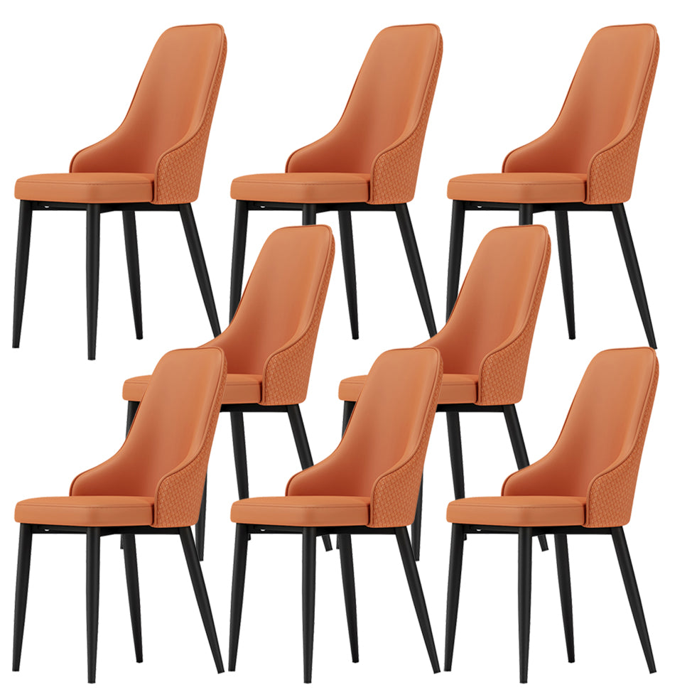 Faux Leather Dining Chair Industrial Style Parsons Side Chair