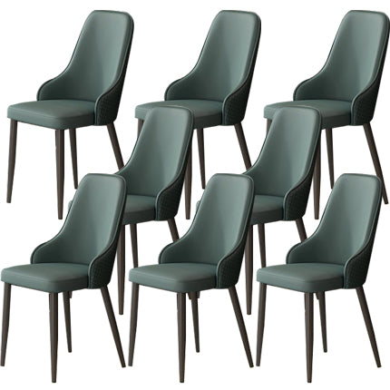 Faux Leather Dining Chair Industrial Style Parsons Side Chair