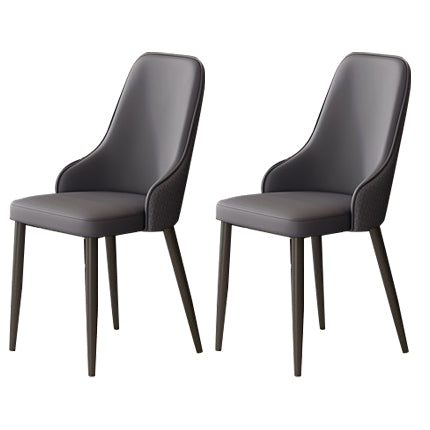 Faux Leather Dining Chair Industrial Style Parsons Side Chair