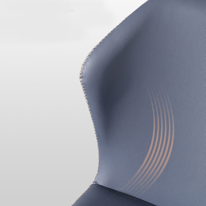 Faux Leather Dining Chair Industrial Style Wingback Side Chair