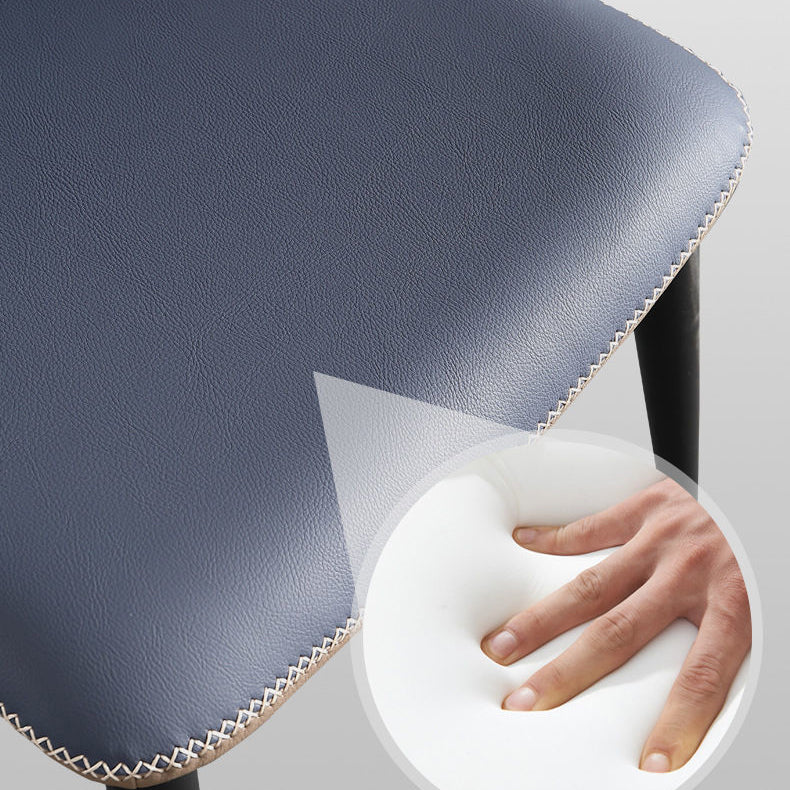 Faux Leather Dining Chair Industrial Style Wingback Side Chair