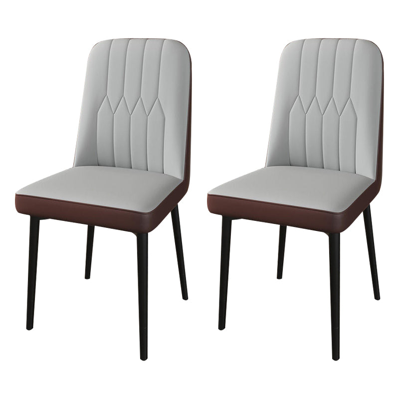 PU Leather Dining Chairs Parsons Armless Side Chair for Restaurant