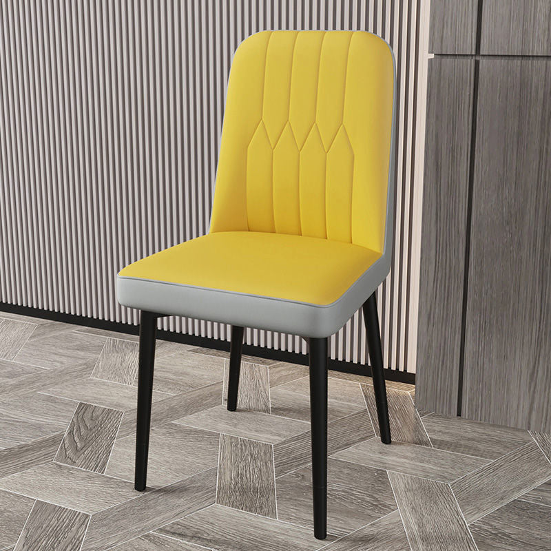 PU Leather Dining Chairs Parsons Armless Side Chair for Restaurant