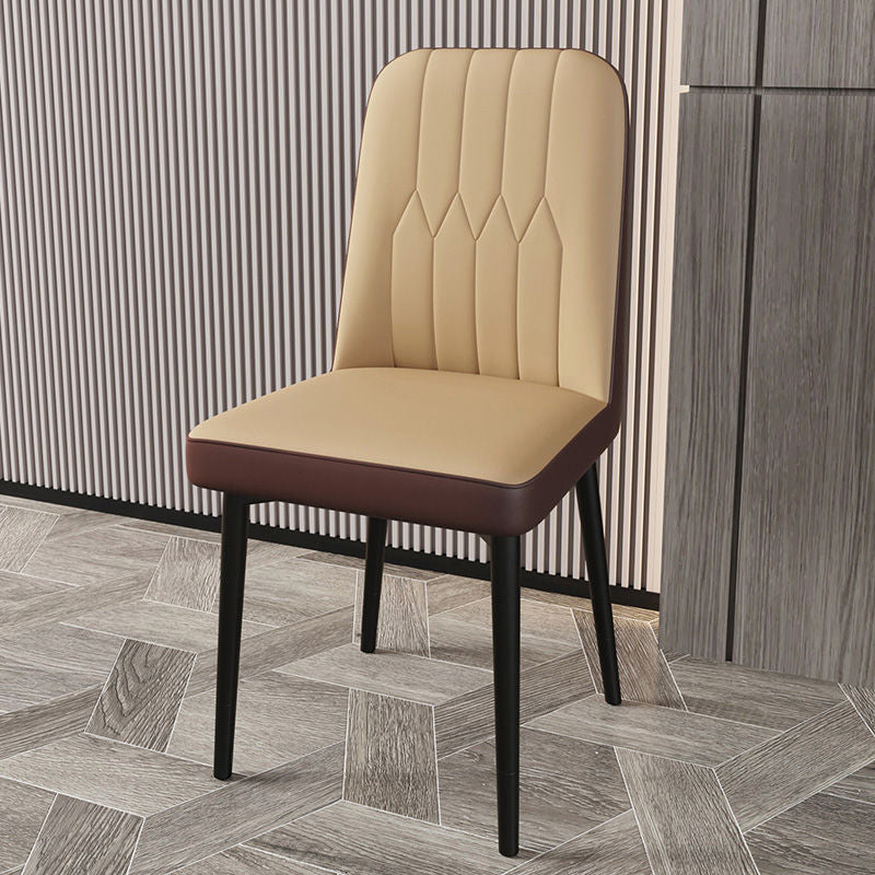 PU Leather Dining Chairs Parsons Armless Side Chair for Restaurant