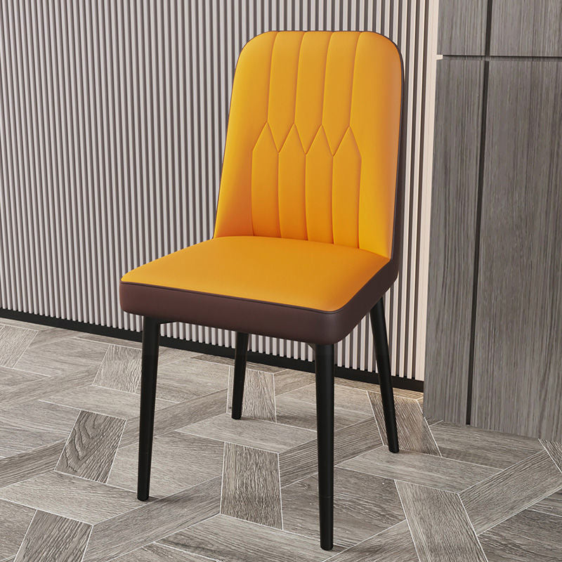 PU Leather Dining Chairs Parsons Armless Side Chair for Restaurant