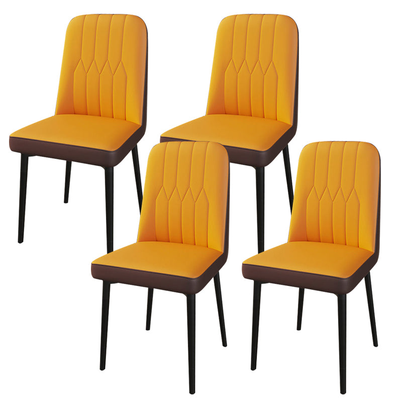 PU Leather Dining Chairs Parsons Armless Side Chair for Restaurant