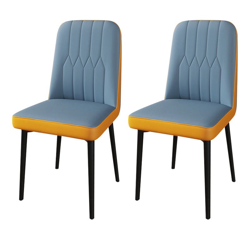 PU Leather Dining Chairs Parsons Armless Side Chair for Restaurant