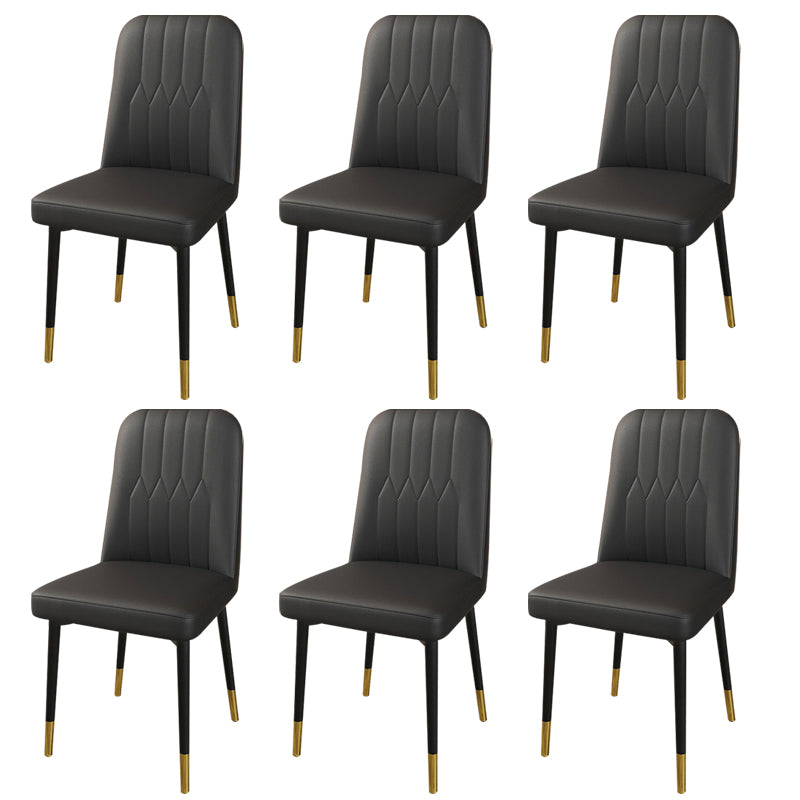 PU Leather Dining Chairs Parsons Armless Side Chair for Restaurant
