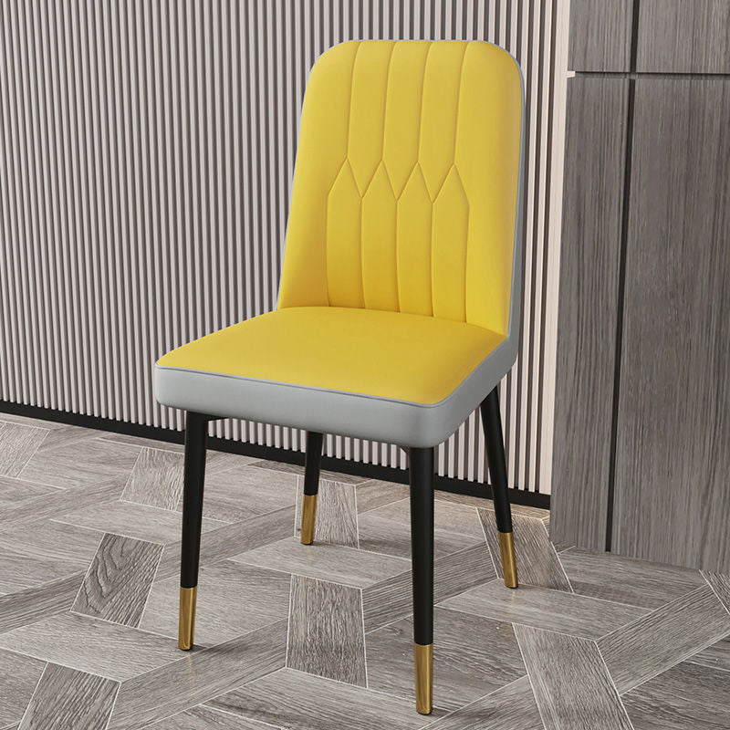 PU Leather Dining Chairs Parsons Armless Side Chair for Restaurant