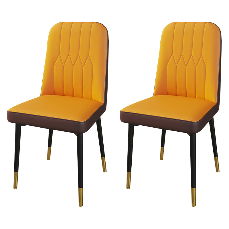 PU Leather Dining Chairs Parsons Armless Side Chair for Restaurant