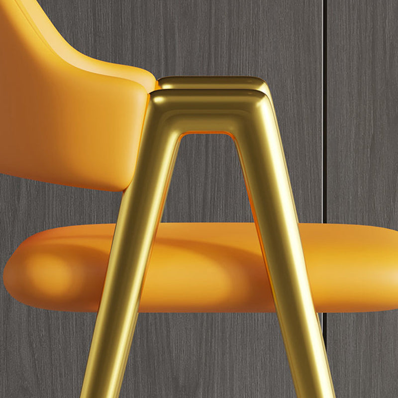 Glam Style Arm Chair 19.3" Wide Open Back Dining Side Chair Set