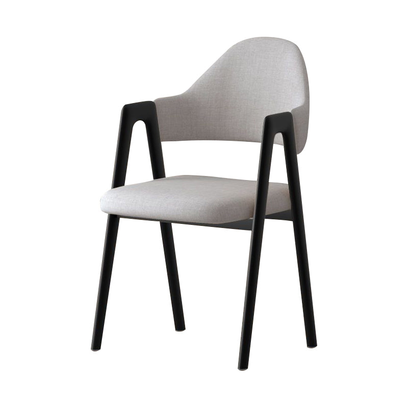 Glam Style Arm Chair 19.3" Wide Open Back Dining Side Chair Set