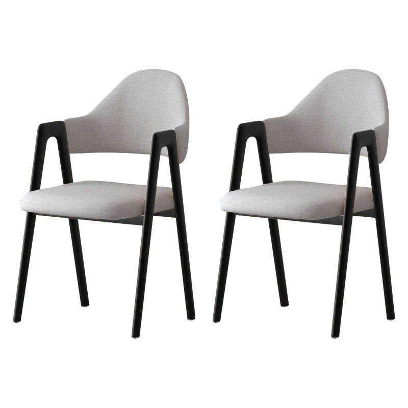 Glam Style Arm Chair 19.3" Wide Open Back Dining Side Chair Set