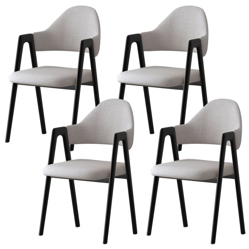 Glam Style Arm Chair 19.3" Wide Open Back Dining Side Chair Set