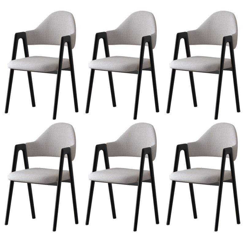 Glam Style Arm Chair 19.3" Wide Open Back Dining Side Chair Set