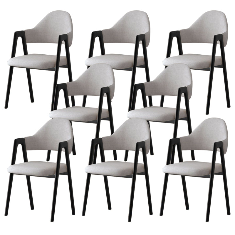 Glam Style Arm Chair 19.3" Wide Open Back Dining Side Chair Set