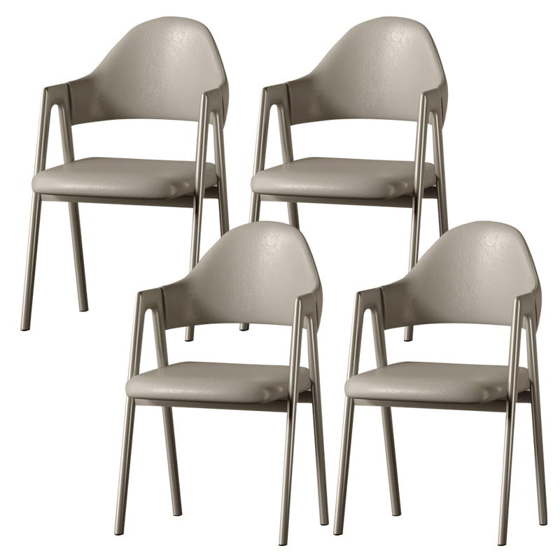 Glam Style Arm Chair 19.3" Wide Open Back Dining Side Chair Set