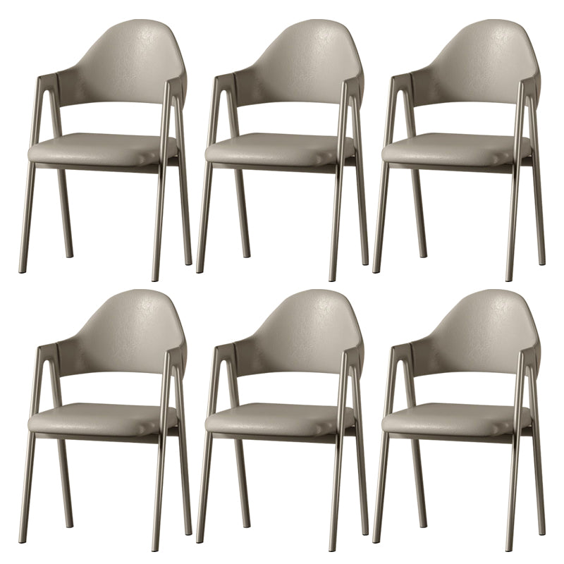 Glam Style Arm Chair 19.3" Wide Open Back Dining Side Chair Set