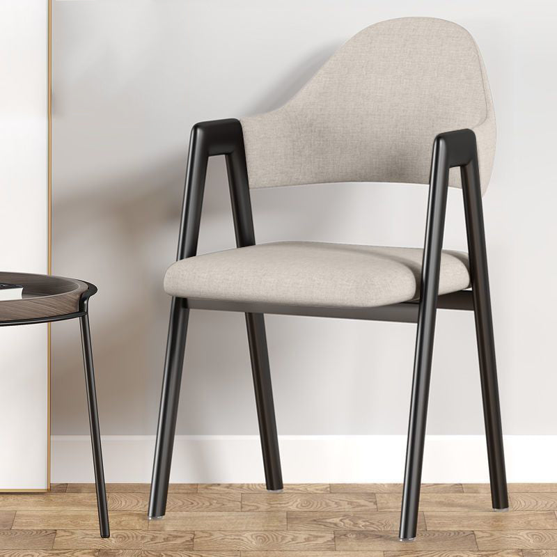 Glam Style Arm Chair 19.3" Wide Open Back Dining Side Chair Set