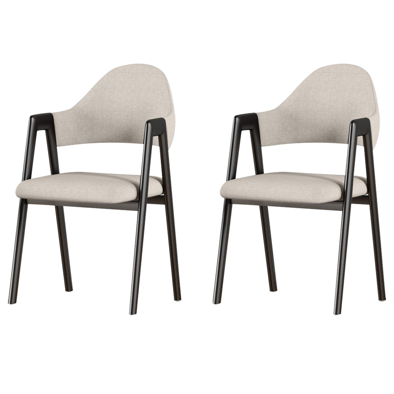 Glam Style Arm Chair 19.3" Wide Open Back Dining Side Chair Set