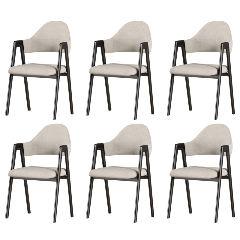 Glam Style Arm Chair 19.3" Wide Open Back Dining Side Chair Set