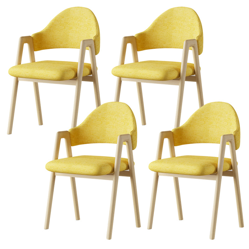 Glam Style Arm Chair 19.3" Wide Open Back Dining Side Chair Set