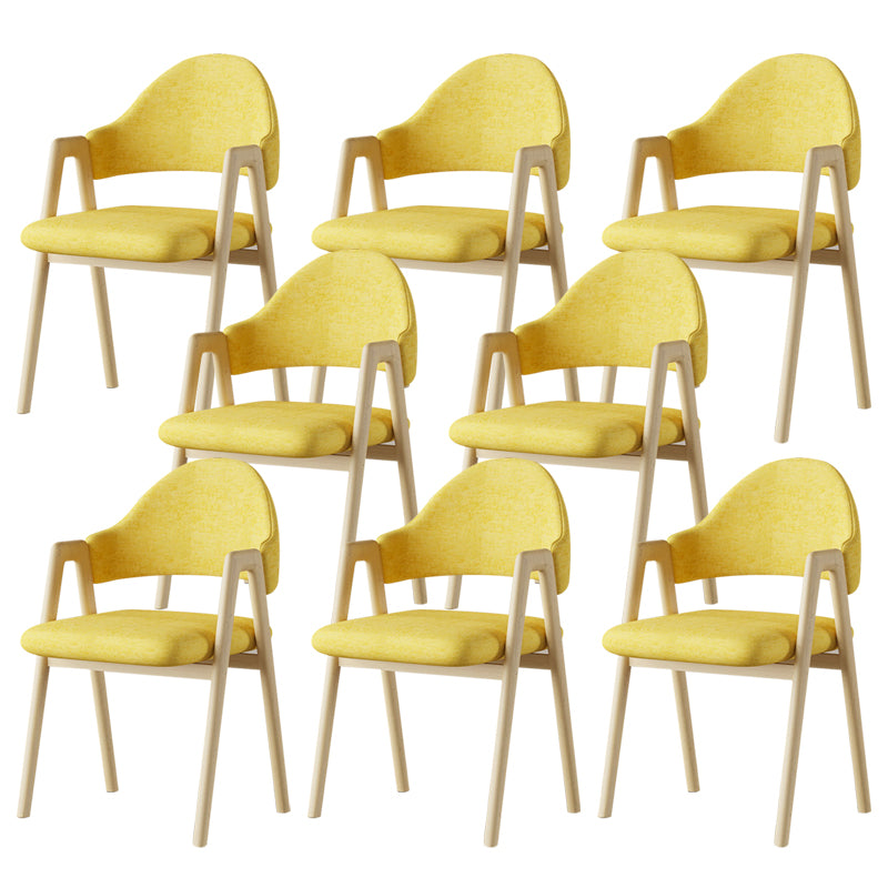 Glam Style Arm Chair 19.3" Wide Open Back Dining Side Chair Set