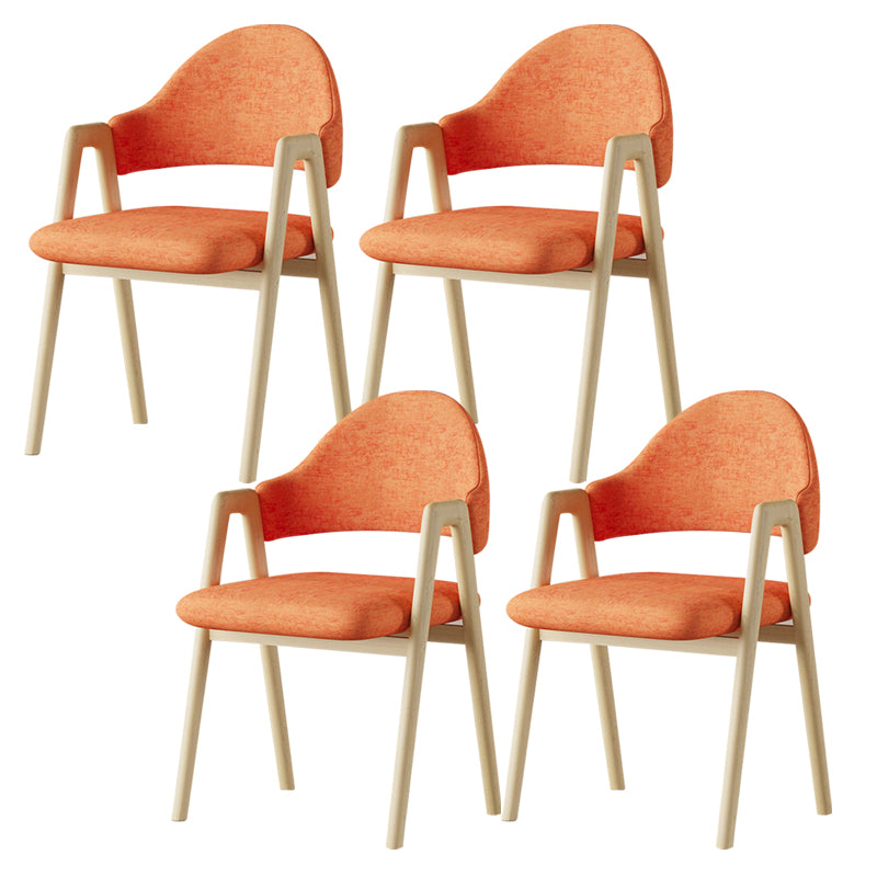 Glam Style Arm Chair 19.3" Wide Open Back Dining Side Chair Set